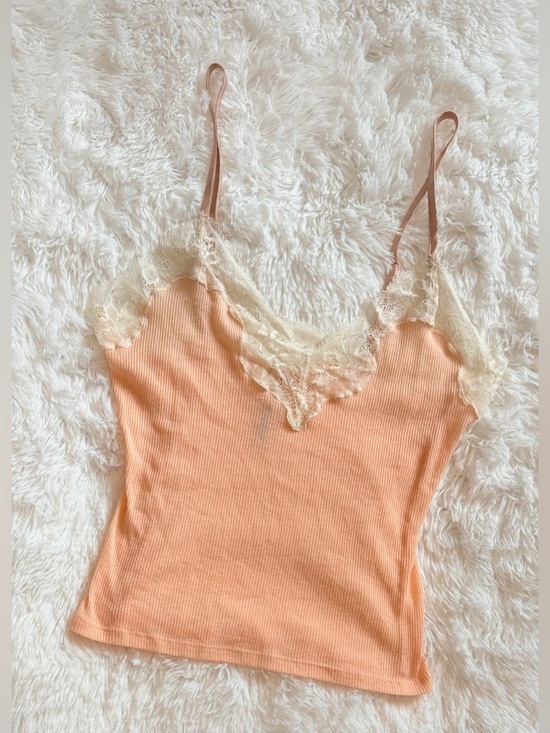 SKIMS Tops - SKIMS Sheer Rib Lace Cami Size XS
